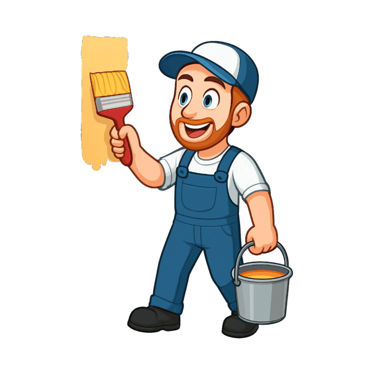 Maalausliike - Maalari maalaamassa seinää